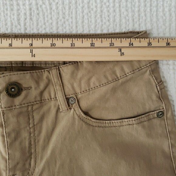 Faded Glory Jeans Womens 8 Average Tan Mid Rise Stretch Bootcut 1972 - Picture 9 of 11